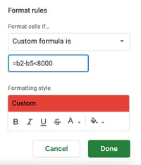 conditional formatting based on another cell range step 4